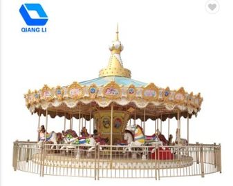 Taman Hiburan Hiburan Carousel 36 Orang Naik Merry Go Round Bersertifikat SGS