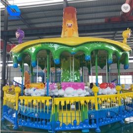 Mini Portable Theme Park Carousel / Hiburan Anak Carousel Naik Warna Disesuaikan