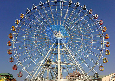Cina 65m Taman Hiburan Ferris Wheel 4p / Kabin Disesuaikan Grand Ferris Wheel pabrik