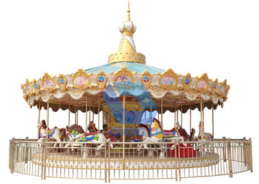 Cina Permainan Anak-Anak Tema Taman Carousel 24 Orang Kapasitas Wahana Hiburan Klasik pabrik