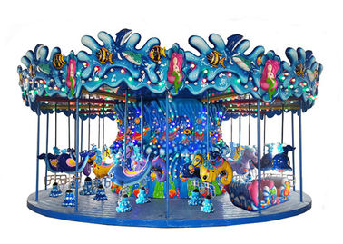 Cina Fashion Park Merry Go Round Peralatan Taman Hiburan Ocean Carousel Kiddie Ride pabrik