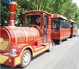 Karnaval Kereta Menarik Model Antik Trackless Kiddie Train Untuk Taman Hiburan pemasok