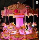 Mini Portable Theme Park Carousel / Hiburan Anak Carousel Naik Warna Disesuaikan pemasok