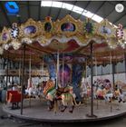 Mini Portable Theme Park Carousel / Hiburan Anak Carousel Naik Warna Disesuaikan pemasok