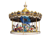 Taman Bertema Modern Carousel 4.8m Tinggi Anak Outdoor Merry Go Round Dengan Sampul pemasok