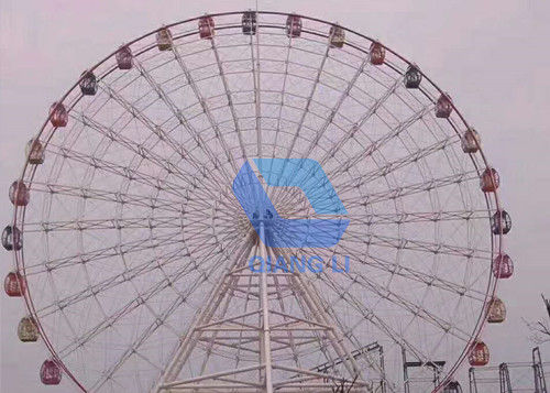 Keselamatan Taman Bermain Ferris Wheel Menyesuaikan Ukuran Dengan Kekuatan Yang Lebih Tinggi pemasok