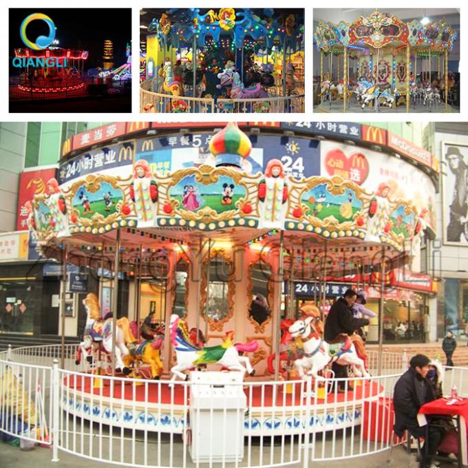Lucu Hot Sale Kids Game Portabel Merry Go Round Carousel Ride Mewah