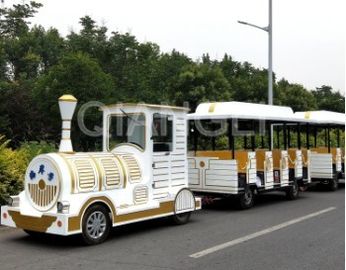 Karnaval Kereta Menarik Model Antik Trackless Kiddie Train Untuk Taman Hiburan