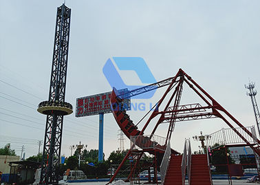 Cina Peralatan Taman Hiburan Kustom Rotary Flying Rotating Swing Tower Ride pabrik