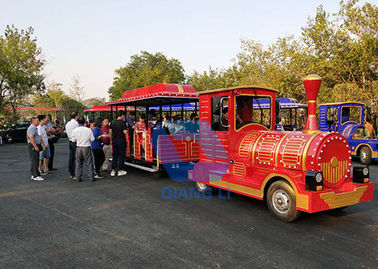 Cina Theme Park Carnival Train Ride 42 Dewasa Kapasitas Electric Train Ride pabrik